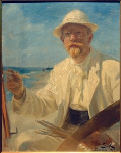 アーティストの自画像 作： Peder Severin Krøyer