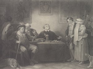 The Seven Ages, Fifth Age: The Justice Shakespeare, As You...、初版は 1801 年、再版は 1852 年です。 作： Peter Simon
