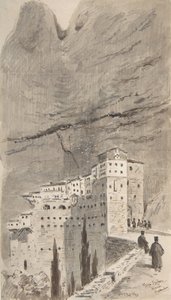 メガ スピレオン修道院、ギリシャ、1896 年。 作： Peter Toft