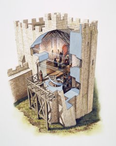 ペヴェリル城、12世紀、1990～2010年頃 作： Peter Urmston