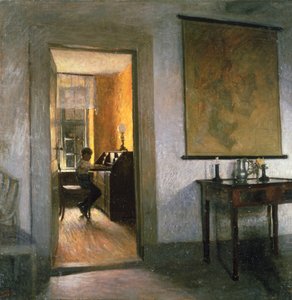 勉強している少年 作： Peter Vilhelm Ilsted