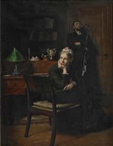 インテリアの家族のシーン、1885 作： Peter Vilhelm Ilsted