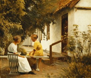 庭で 作： Peter Vilhelm Ilsted