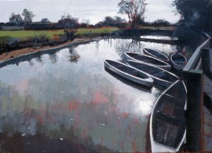 Barcombe Mills, Sussex, 2007（キャンバスに油彩） 作： ピーター・ウィルソン