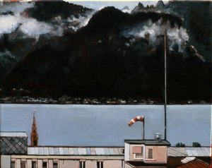 レマン湖 2008年 （キャンバスに油彩） 作： ピーター・ウィルソン