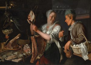 キッチン シーン、1620 年代。 作： Peter Wtewael