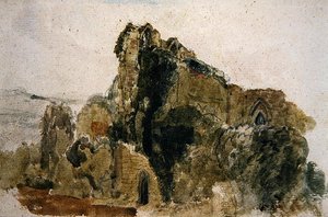 廃墟の修道院」（水彩・紙） 作： Peter de Wint