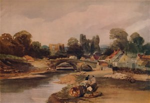 川沿いの村、c1824、1935 作： Peter de Wint