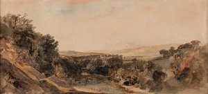 キャノック・チェイス、1840年頃（紙に水彩画） 作： Peter de Wint