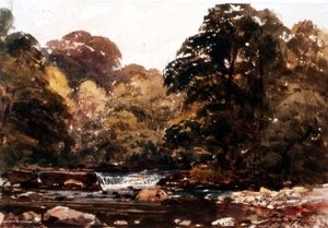 川の風景（水彩） 作： Peter de Wint