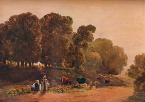19世紀の公園を通る道路 作： Peter de Wint