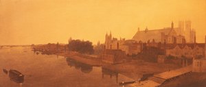 ウェストミンスター寺院とホール、国会議事堂 作： Peter de Wint