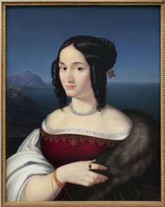 カロリーナ・グロッシ（画家の最初の妻）。ペーター・フォン・コーネリアス（1783-1867）の絵画、油彩・キャンバス 作： Peter von Cornelius