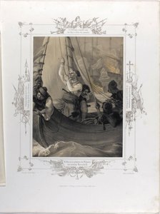 コンスタンティヌスのカナリスがチェシュメでラインの3隻のトルコ艦艇を火事で破壊 作： Peter von Hess