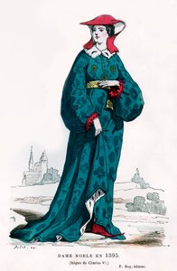 フランスのシャルル6世の時代の貴婦人、1395年1882年-1884年 作： Petit