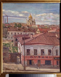 モスクワの眺め。 Pyotr Ivanovich Petrovichev (Piotr Petrovichev) (1874-1947) による絵画、キャンバスに油彩、1900 年頃。 ロシア美術、20 世紀。 国立カレリア共和国美術館、ペトロザヴォーツク (ロシア)。 作： Petr Ivanovic Petrovichev