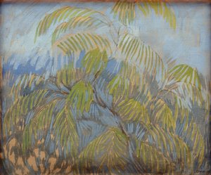 ミモザ パー ウトキン、ピョートル・サヴヴィッチ（1877-1934）。油彩・キャンバス 作： Petr Savvic Utkin