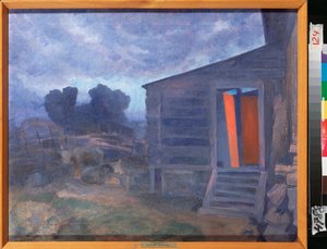 青い風景 (青い風景) - Pyotr (Piotr, Petr) Savvich Utkin (Utkin) (1877-1934) による絵画、キャンバスに油彩 - ロシア美術 作： Petr Savvic Utkin