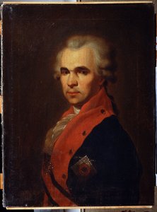 国務長官ヴァシーリー・ポポフの肖像画。 Petro Semyonovich Drozhdin (1745-1805) による絵画。 キャンバスに油彩、66 x 48 cm 作： Petr Semenovich Drozhdin