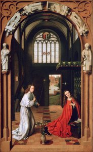 受胎告知、1452 作： Petrus Christus