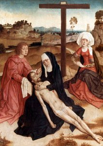 死んだキリストの嘆き、1444年頃（パネルに油彩） 作： Petrus Christus