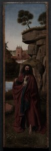 風景の中の洗礼者聖ヨハネ 1445年頃（油彩・パネル） 作： Petrus Christus