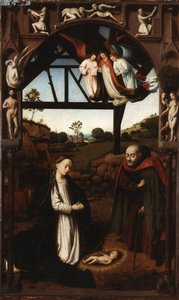 キリストの降誕 聖なる夜、1452年。 作： Petrus Christus