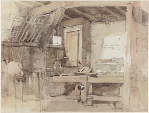 オーステルベークのクリンゲルベーク家の大工工房の一角 作： Petrus Franciscus Greive