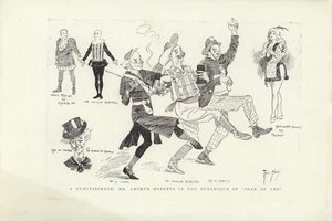 追憶、ジャンヌダルクのバーレスクにいるアーサーロバーツ氏 作： Phil May