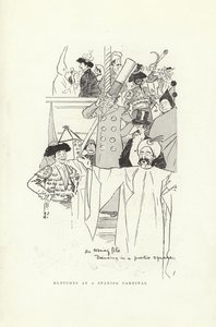 スペインのカーニバルでのスケッチ 作： Phil May