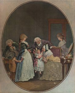 Les Bouquets、Ou La Fete De La GrandMaman、1788、1913 作： Philibert Louis Debucourt