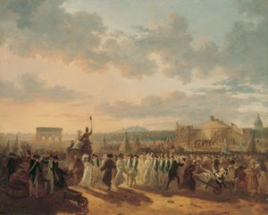 フェテデラフェデレーションの準備、1790年7月14日 作： Philibert Louis Debucourt