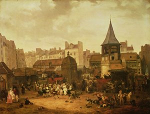 1781年1月21日、1783年1月21日、フランスのドーフィンルイ（1781-89）の誕生を祝ってレアールで歓喜 作： Philibert Louis Debucourt