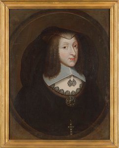 フランスのクリスティーヌ・マリー 1606-1663、未亡人のドレスを着たサヴォイア公爵夫人、c. 1640年。 作： Philibert Torret