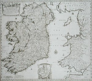 ウィリアム・ペティ卿のアイルランド大調査のエピトーム、サットン・ニコルズの彫刻、1689年発行（彫刻） 作： Philip (after) Lea