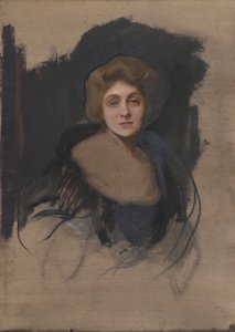 フェアラムのリー子爵夫人の肖像のスケッチ (裏面) 作： Philip Alexius de Laszlo