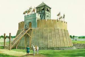 西サセックス州ブランバー城のノーマン展望台、c1995-c2009 作： Philip Corke