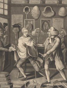 1775 年 2 月 14 日、ニューヨークの愛国的な理髪師、または泥の中の船長。 作： Philip Dawe.