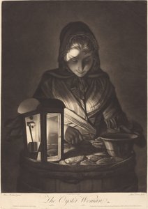 オイスター・ウーマン 作： Philip Dawe after Henry Robert Morland