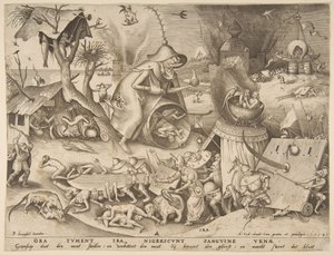 怒りアイラ、シリーズ「七つの大罪」、1558年。 作： Philip Galle