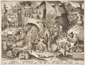 七つの大罪からの羨望の証言、1558。 作： Philip Galle