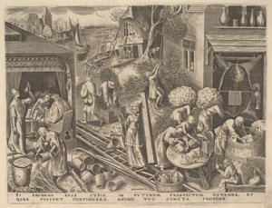 美徳からのプルデンスプルデンティア、ca。 1559-60。 作： Philip Galle