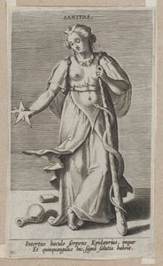 プロソポグラフィアのサニタス、カリフォルニア州。 1585～90年頃。 1585-90。 作： Philip Galle