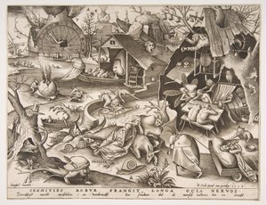ナマケモノデジディア、シリーズ「七つの大罪」、1558年。 作： Philip Galle