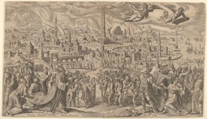 バビロンの陥落、1569 年。 作： Philip Galle