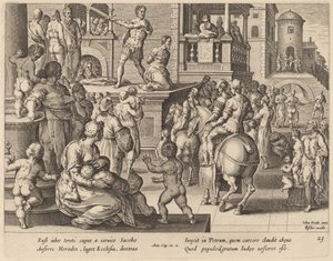 聖ヤコブの斬首 作： Philip Galle after Jan van der Straet