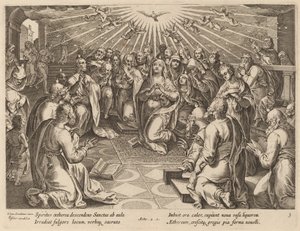 ペンテコステ 作： Philip Galle after Jan van der Straet