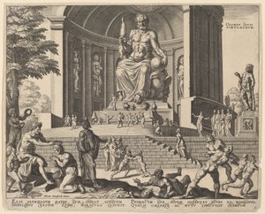 Olympia Jovis Simulacrum (オリンピアの木星像) 作： Philip Galle, after Maerten van Heemskerck