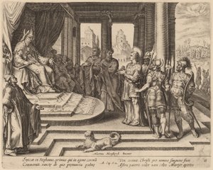 公会議前の聖ステパノ 作： Philip Galle after Maerten van Heemskerck