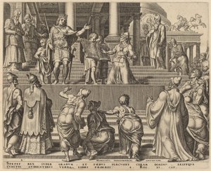 人々の前で読まれる律法の書 作： Philip Galle, after Maerten van Heemskerck